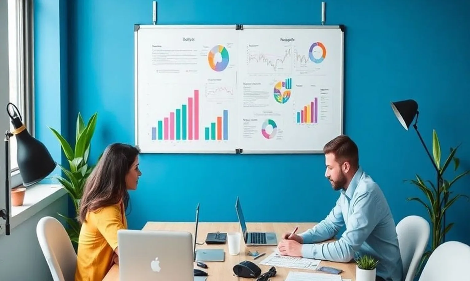 business consulting workspace with documents