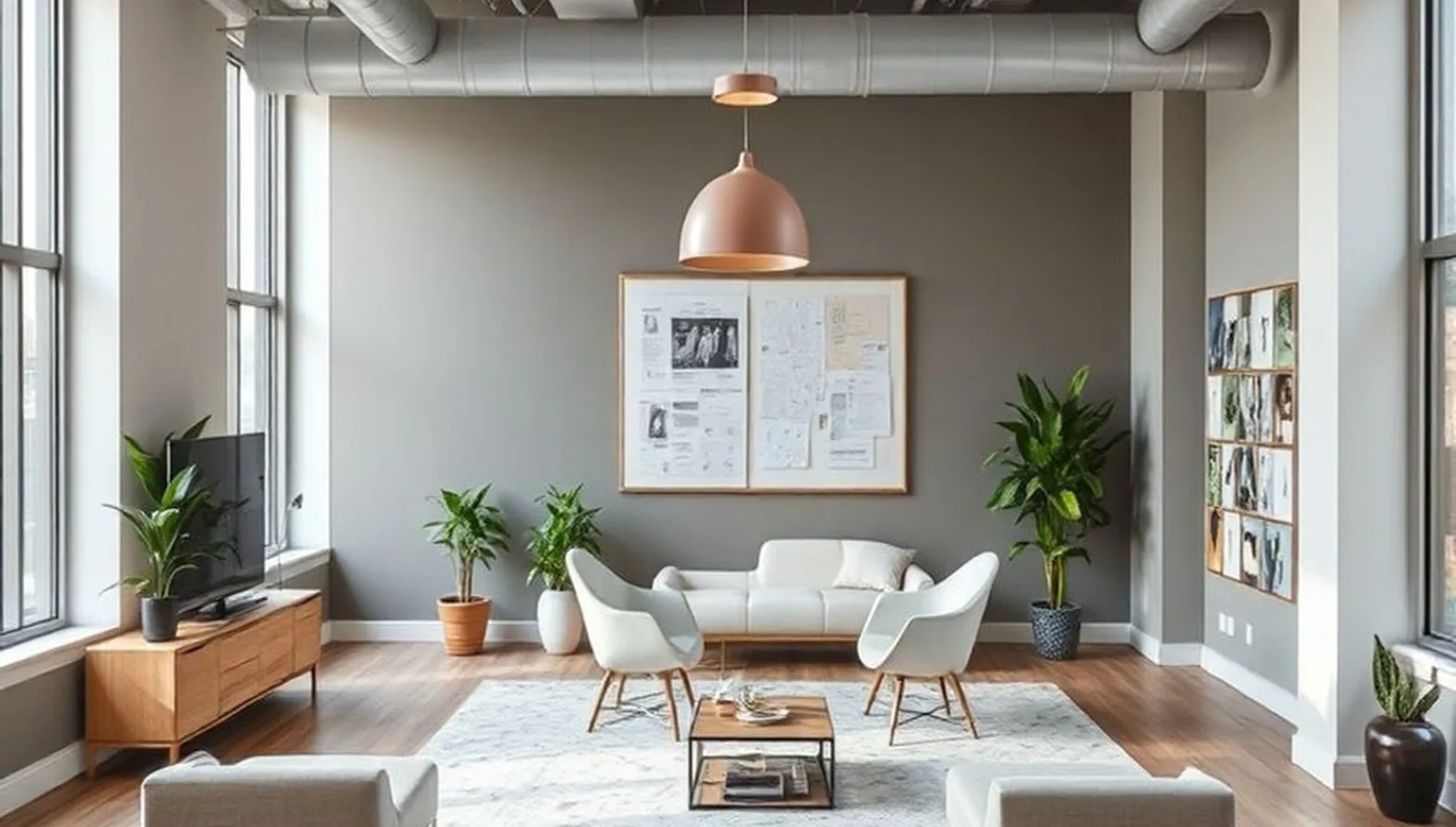 contemporary business planning space with modern office setup