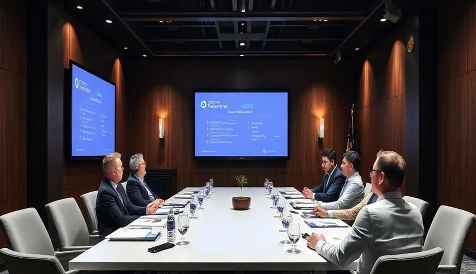 professional investor presentation room designed for pitches